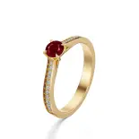 Pierścionek z rubinem i diamentami AJPZ_056 Pierścionek z rubinem i diamentami AJPZ_056